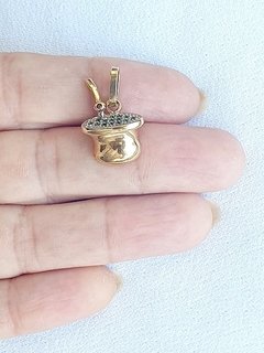 Pingente Chimarão de Banho de Ouro 18k e Zircônia - comprar online