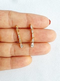 Brinco de Bnaho de Ouro 18k e Zircônia na internet