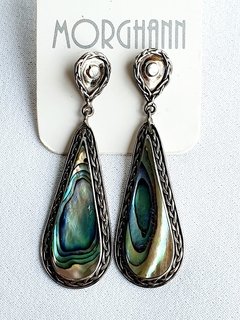 Brinco de Prata 925 e Abalone