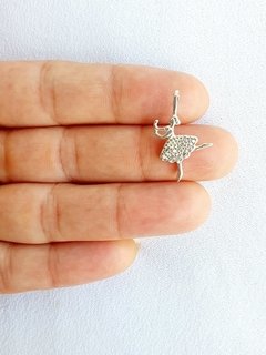 Pingente Bailarina de Prata 925 e Zircônia - comprar online
