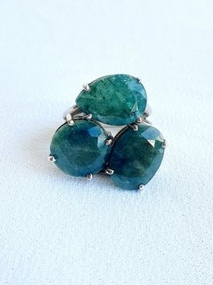 Anel de Esmeralda e Prata 925 - comprar online