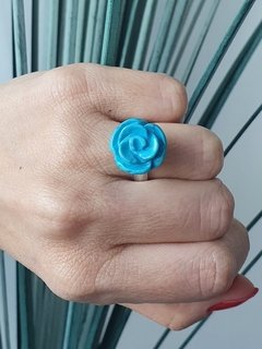 Anel Rosa de Turquesa e Prata 925