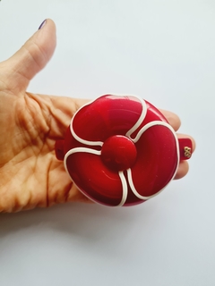 Presilha Flor Camélia Vermelha Bianca - comprar online