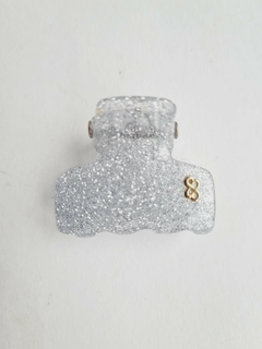 Prendedor Glitter Prateado Bianca - comprar online