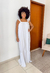 VESTIDO LONGO COM FAIXA BRANCO