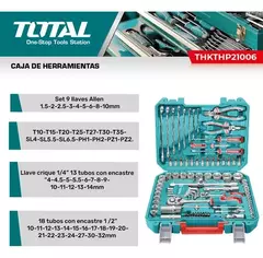 Set De Herramientas Manuales TOTAL Kit Juego de 100 Piezas Maletín Calidad Industrial en internet