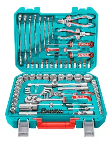 Set De Herramientas Manuales TOTAL Kit Juego de 100 Piezas Maletín Calidad Industrial - comprar online