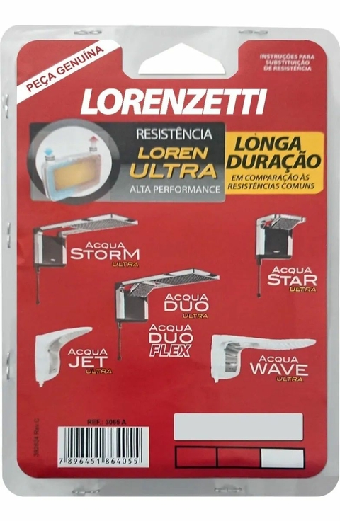 RESISTÊNCIA LORENZETTI PARA ACQUA STORM/ACQUA DUO 5500W 127V - 3065
