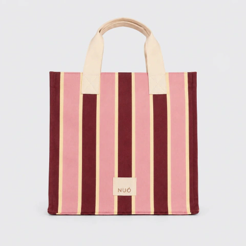 Bolsa Tote Listras Bordô