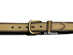 Cinturón De Gamuza Y Cuero Vacuno (CONSULTAR DISPONIBILIDAD) - de Ferrari