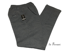 Pantalón Jogging Recto Con Elástico Frisado Otoño Invierno