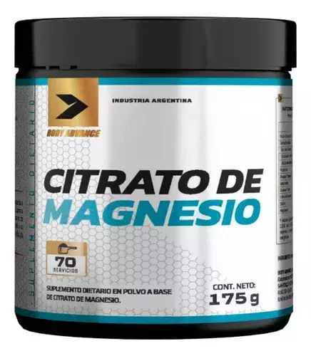 Body Advance Citrato De Magnesio Suplemento Polvo X 175gr