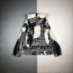 SUPREME PENGUIN HOODED FLEECE JACKET BLACK - comprar online