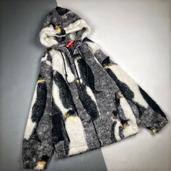 SUPREME PENGUIN HOODED FLEECE JACKET BLACK - comprar online
