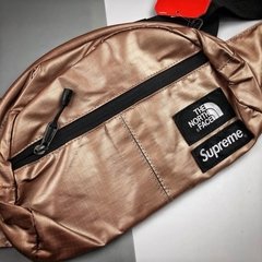 SUPREME X NORTH FACE METALLIC WAIST BAG BRONZE na internet