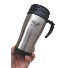 Caneca Inox 400 mL com Tampa Vedada e Trava de Segurança - 3889 - loja online