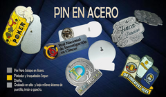 Banner de la categoría Pines Grabados en Acero