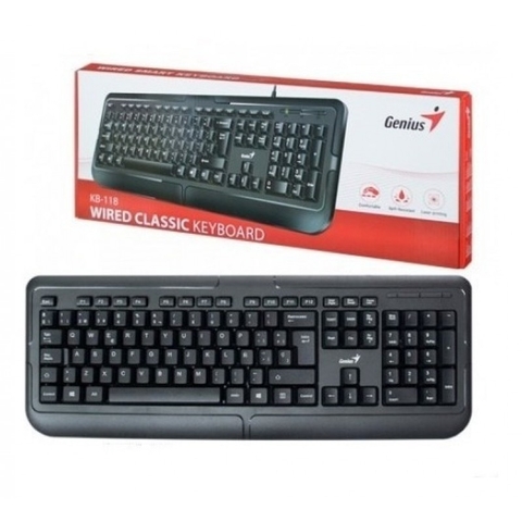 TECLADO USB GENIUS RS2 KB-118 II BLACK