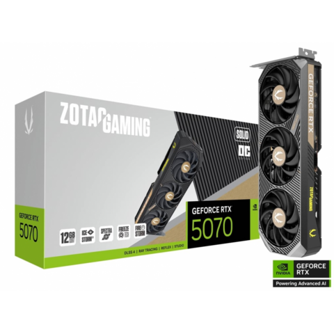 PLACA DE VIDEO ZOTAC RTX 5070 12GB SOLID OC GDDR7