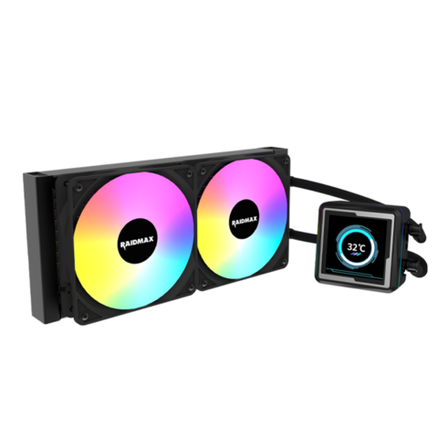 WATER COOLER CPU RAIDMAX LM240 RGB LCD DISPLAY BLACK