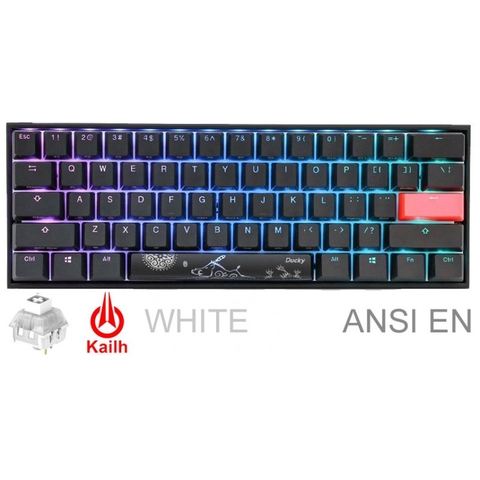 TECLADO GAMER DUCKY MECHA MINI v2 RGB Kailh BOX White PBT DOUBLE-SHOT