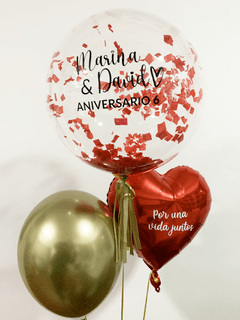 Bouquet de 3 globos con helio.