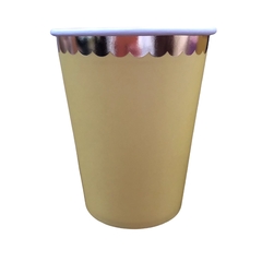 VASO POLIPAPEL PASTEL AMARILLO GOLD