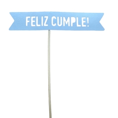 TOPPER FELIZ CUMPLE BANDERITA en internet