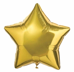 GLOBO ESTRELLA METALIZADA DORADA 45 cm