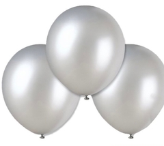 GLOBO 9” PERLADO PLATA