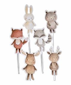 MINI TOPPERS WOODLAND x6