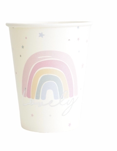 VASO POLIPAPEL ARCOIRIS x10