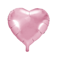 GLOBO CORAZÓN ROSA METALIZADO 23cm