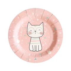 PLATO POLIPAPEL GATITO x20cm
