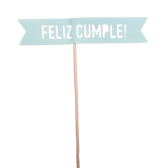 TOPPER FELIZ CUMPLE BANDERITA - ParaHacerFiesta
