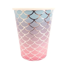 VASO POLIPAPEL COLA SIRENA x10