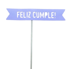 TOPPER FELIZ CUMPLE BANDERITA - comprar online