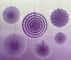 SET ROSETAS LILAS x6