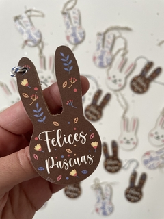 TAG MADERA CONEJO CHOCOLATE - comprar online