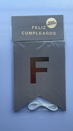 BANDERÍN “FC” PARTY HOLOGRAFICO NUDE - comprar online