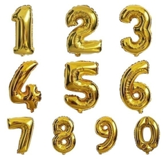 GLOBO METALIZADO CHICO DORADO N• 6 - comprar online