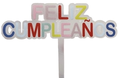 TOPPER “FELIZ CUMPLEAÑOS” multicolor