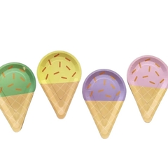 PLATO FORMA HELADO ROSA