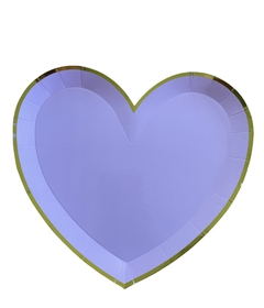 PLATO CORAZON LILA x unidad