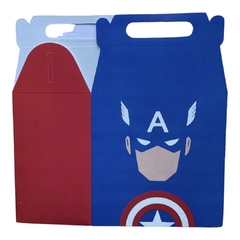 CAJA GOLOSINERA SUPERHÉROE CAPITAN AMERICA