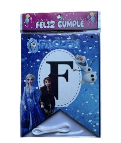 BANDERÍN CARTÓN “FELIZ CUMPLE” FROZEN