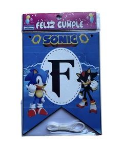 BANDERÍN CARTÓN “FELIZ CUMPLE” SONIC