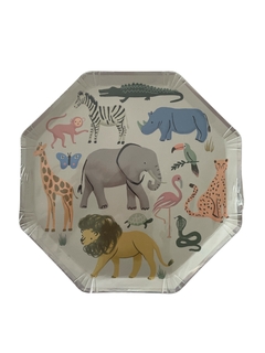 PLATO ANIMALES DE LA SELVA x8