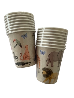 VASO ANIMALES DE LA SELVA x8