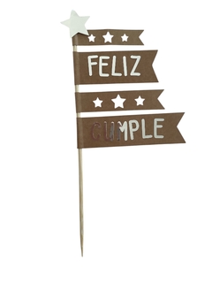 TOPPER BANDERITA - ParaHacerFiesta